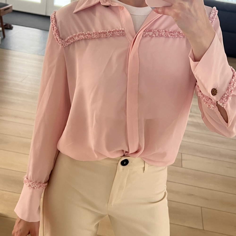 Elegant Pink Women's Blouse Zara